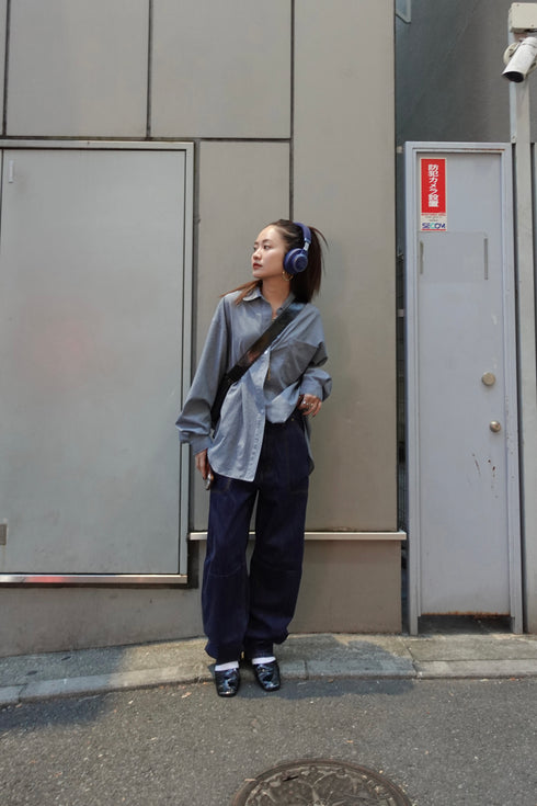 刺繍カーブデニム